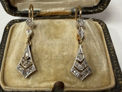 Edwardian art deco earrings - art,