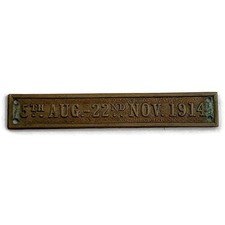 Original WW1 1914 Mons Star 5TH AUG - 22ND NOV 1914 Clasp Medal Bar