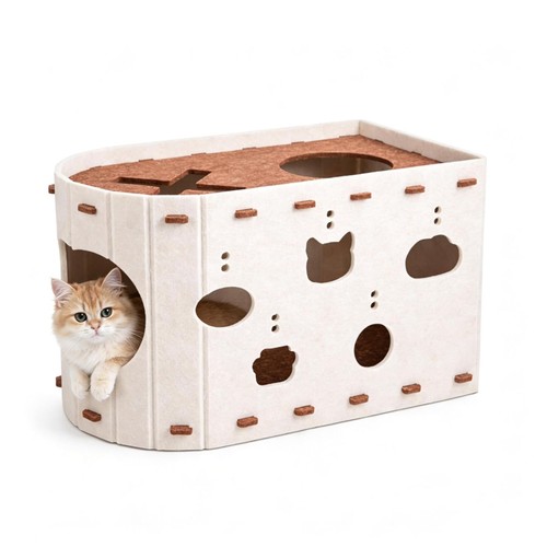 Cat scratch condo - cat, felt