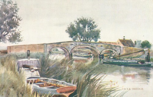 Acle norfolk bridge boats - bridge,