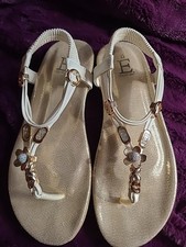 Shoes By Emma Sandals Size 5 Gold/cream