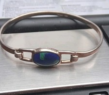 Vintage Silver Hallmarked 925 Azurite Bangle