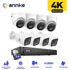 ANNKE 8MP CCTV Camera System Audio In 8CH 12MP POE IP NVR Person/ Car Detection
