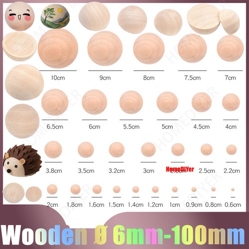 Wooden solid round balls wood - balls,