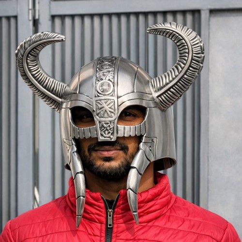 Handmade horned viking helmet - handmade,