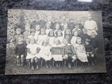 Everton Bedfordshire  Church School Infants Photo POSTCARD Children Sept 27 1920