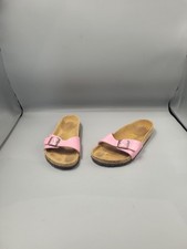 Birkenstock Madrid Pink Sandals UK 5 EU 38 Bubble-Gum Slip-On Strappy Flat Slide