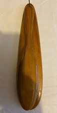 Vintage Mid Century Wooden  Clothes Brush On Wall Mounted Stand, 13.5"