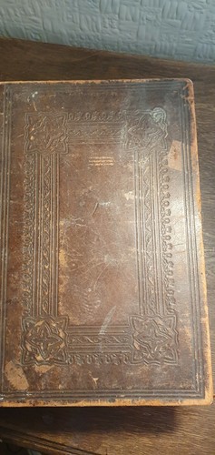 Antique welsh bible leather - bible,