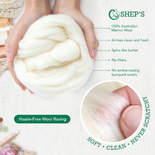 1 lb Wool Roving, Merino  23