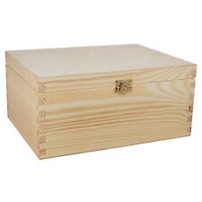 Large Wooden Chest with Clip
