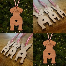 Beauceron Dog Bauble Dog Bum Ornament Personalised Chrsitmas Tree Decoration