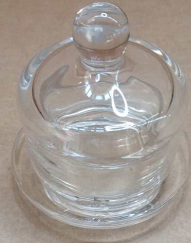 Glass butter dish small cloche - butter,