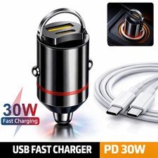 30W Fast Car Charger Mini Dual