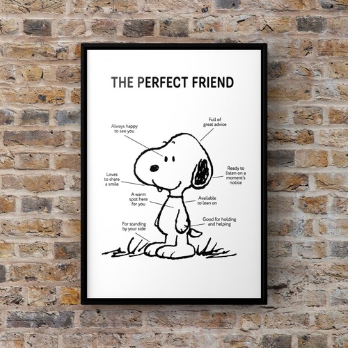 Snoopy art print - a4,