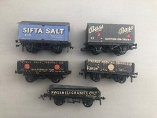 5 x Vintage Peco OO Gauge Wonderful Wagons For Restoration 3 & 5 Plank Salt