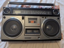 Sanyo M 9990l Stereo,Radio, Cassette Player Portable Boombox,Retro
