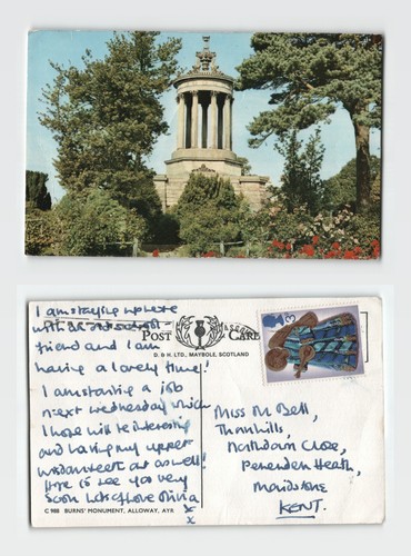 Postcard burns monument - burns,