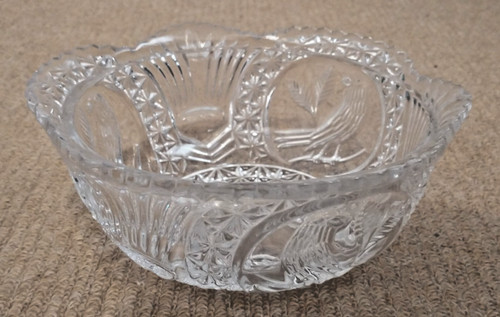 Crystal bowl bird - crystal, (clear)