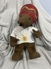 Rastamouse Plush Toy White Tshirt and Red Hat Soft Toy Figure