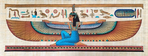 Egyptian papyrus painting - papyrus,