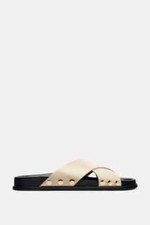 ZARA FLAT LEATHER SLIDER