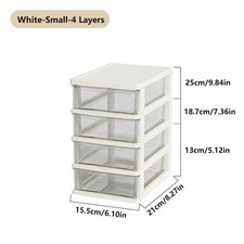 Desktop Storage Box Drawer Plastic Table Office Desk Organizer Cabinet Holder