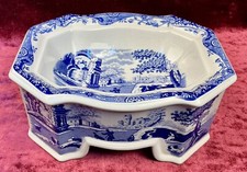 A Super Rare Spode Blue And White Limited Edition Dog Bowl. Perfect. 