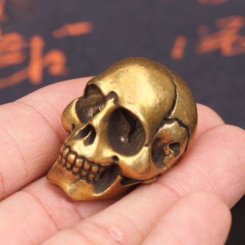 Solid brass skull head - solid,