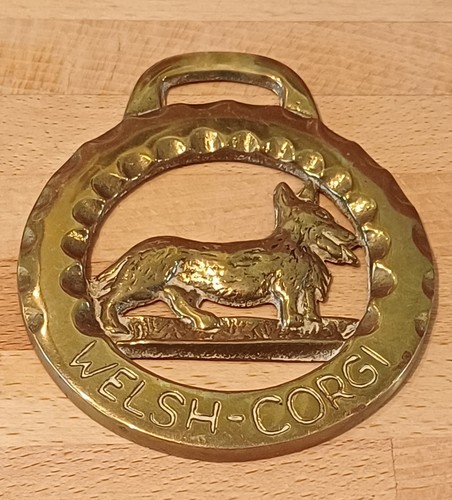 Welsh corgi horse brass - 1, x