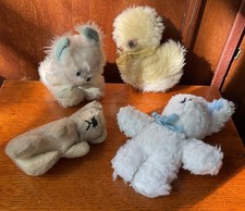 4 1950's Plush Toys For Babies