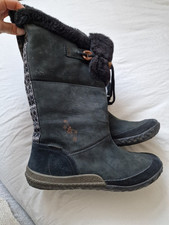 Cushe Cabin Fever Black Waterproof Suede Faux Fur Mid Calf Boots Women's 8 y2k 