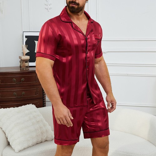 Mens silk satin pyjamas set - mens,