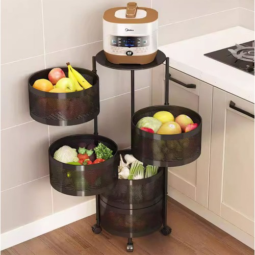 Kitchen storage rack rotatable - storage,