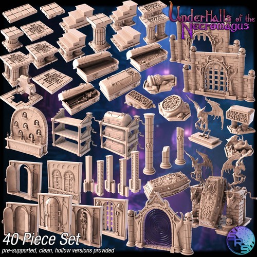 Catacombs crypt terrain set - terrain,