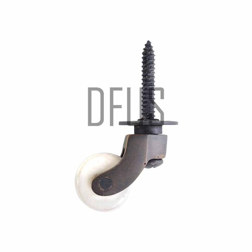 Solid brass castors - solid, screw