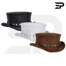 Leather Steampunk Top Hat