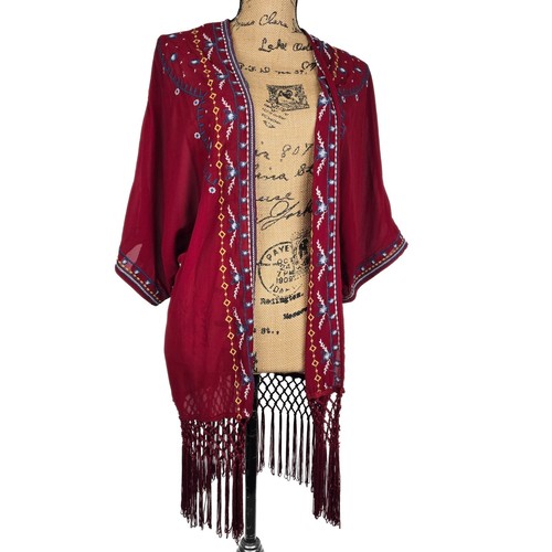 Umgee usa burgundy embroidered - burgundy,