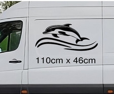 LARGE Dolphin Wave Decal For