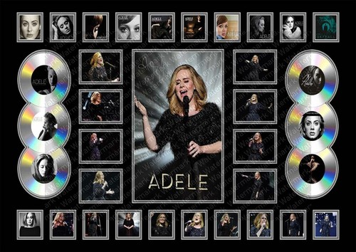 Adele signed unframed print - adele,