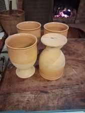 4 Stoneware Glazed Goblets, 5