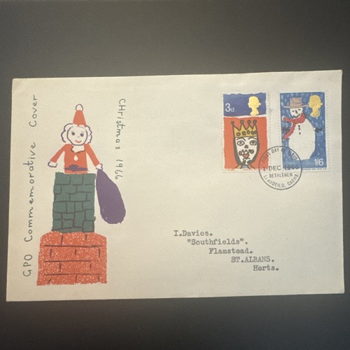 Fdc 1966 christmas gpo - gb,