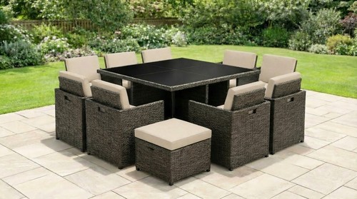 12pc rattan garden furniture - garden,