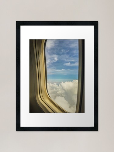 Airplane window framed - airplane, art