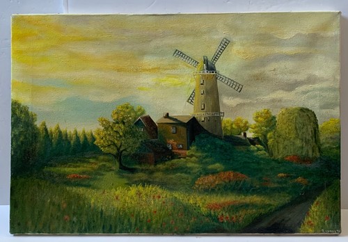 Vintage large oil painting - large,