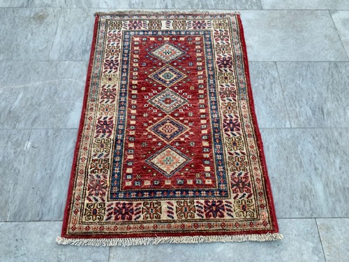 Vintage afghan handmade kazak - afghan,