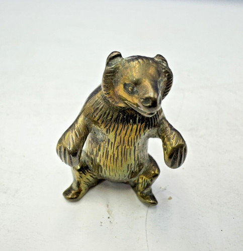 Solid brass grizzly bear - grizzly,