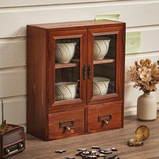 Vintage Wooden Cabinet Desktop