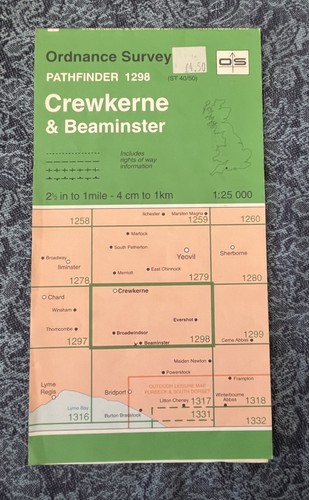 Vintage pathfinder map 1298 - map,