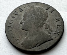 1745 Half Penny - George II British Copper Coin*C-566